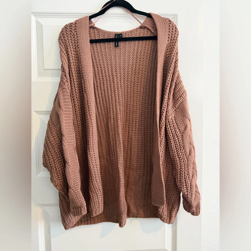 Women's Cozy Knit Sweater - Brown - Picture 2 of 3